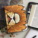 Leo Pixel Print Leather Bible Cover