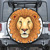 Leo Pixel Print Leather Spare Tire Cover