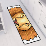 Leo Pixel Print Long Kitchen Mat