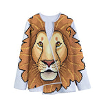 Leo Pixel Print Long Sleeve Short Coat