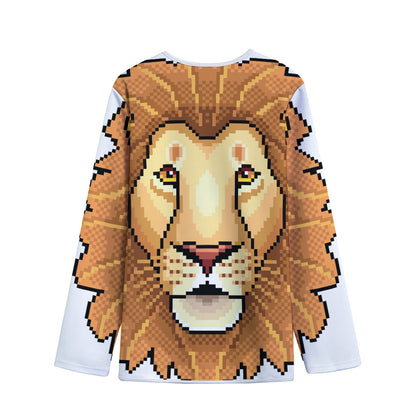Leo Pixel Print Long Sleeve Short Coat