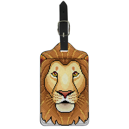 Leo Pixel Print Luggage Tag