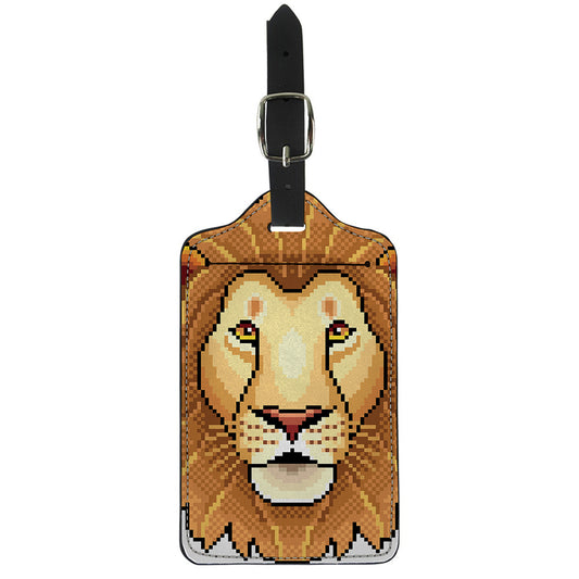 Leo Pixel Print Luggage Tag
