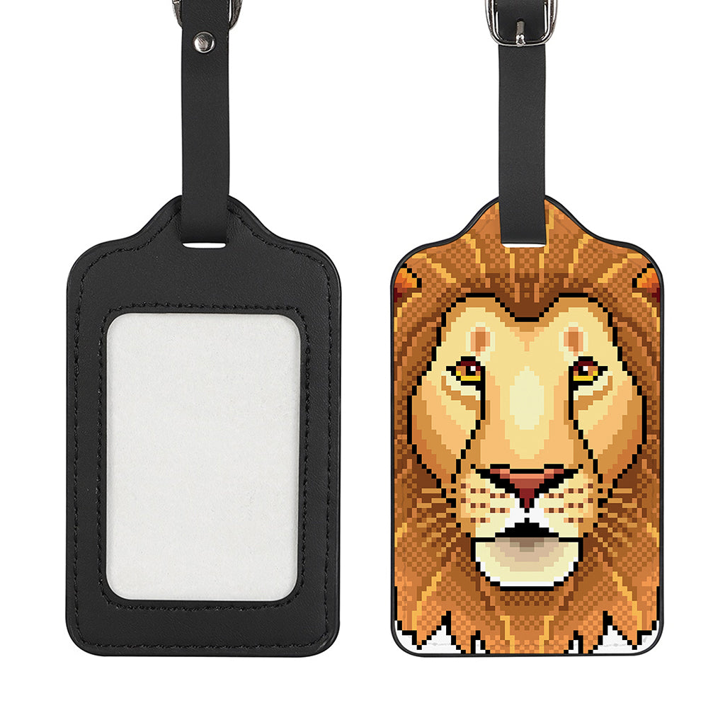 Leo Pixel Print Luggage Tag