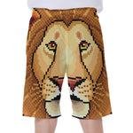 Leo Pixel Print Men's Beach Shorts