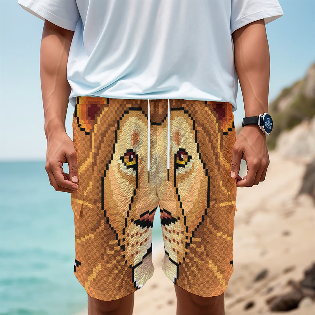 Leo Pixel Print Men's Cargo Shorts