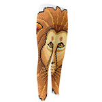 Leo Pixel Print Men's Compression Pants