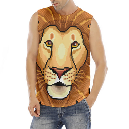 Leo Pixel Print Men's Fitness Tank Top