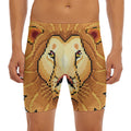 Leo Pixel Print Men's Long Boxer Briefs