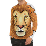 Leo Pixel Print Men's Long Sleeve Rash Guard