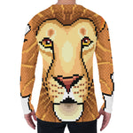 Leo Pixel Print Men's Long Sleeve T-Shirt