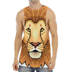 Leo Pixel Print Men's Muscle Tank Top