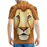 Leo Pixel Print Men's Polo Shirt