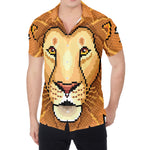 Leo Pixel Print Men's Shirt