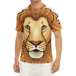 Leo Pixel Print Men's Short Sleeve Rash Guard