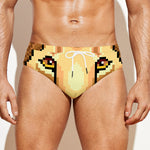 Leo Pixel Print Men's Swim Briefs