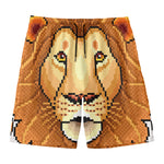 Leo Pixel Print Men's Swim Trunks