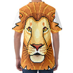 Leo Pixel Print Men's Velvet T-Shirt