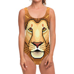 Leo Pixel Print One Piece Swimsuit
