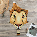 Leo Pixel Print One Shoulder Bodysuit