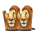 Leo Pixel Print Oven Mitts