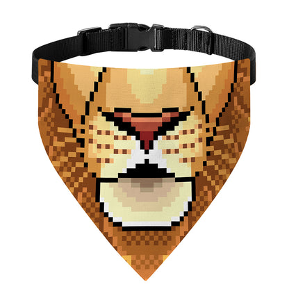 Leo Pixel Print Over The Collar Dog Bandana