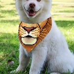 Leo Pixel Print Over The Collar Dog Bandana