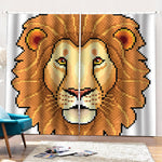 Leo Pixel Print Pencil Pleat Curtains