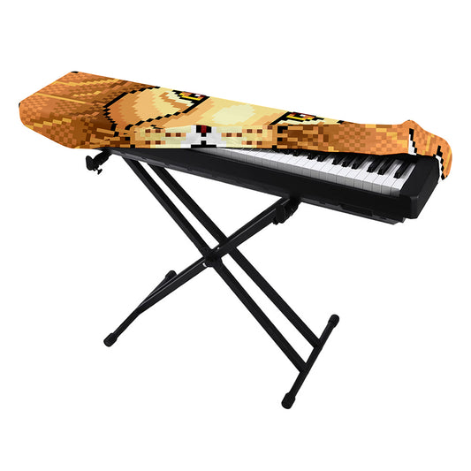 Leo Pixel Print Piano Keyboard Cover