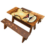Leo Pixel Print Picnic Table Cover
