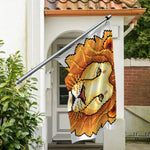 Leo Pixel Print Polyester Flag