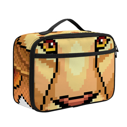 Leo Pixel Print Portable Lunch Bag