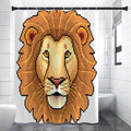 Leo Pixel Print Premium Shower Curtain
