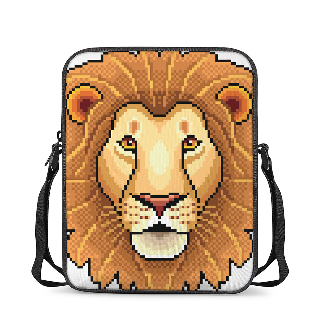 Leo Pixel Print Rectangular Crossbody Bag