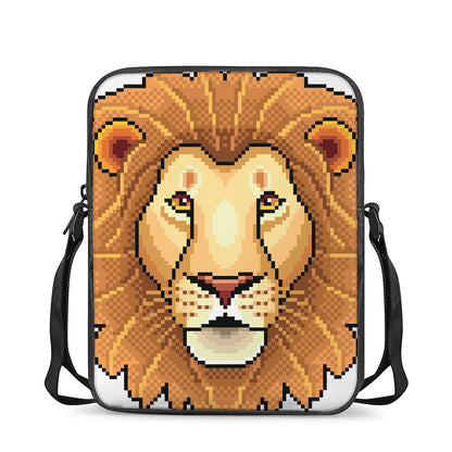 Leo Pixel Print Rectangular Crossbody Bag