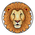 Leo Pixel Print Round Floor Mat