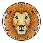 Leo Pixel Print Round Floor Mat