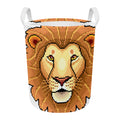 Leo Pixel Print Round Laundry Basket