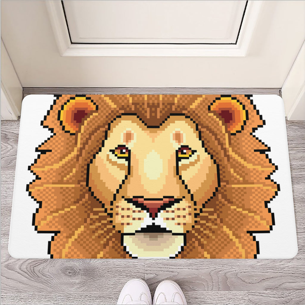 Leo Pixel Print Rubber Doormat