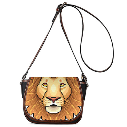 Leo Pixel Print Saddle Bag