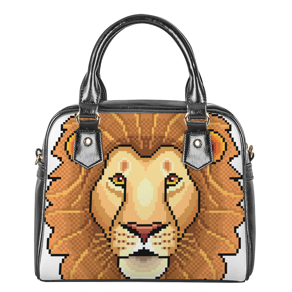 Leo Pixel Print Shoulder Handbag
