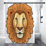 Leo Pixel Print Shower Curtain