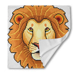 Leo Pixel Print Silk Bandana