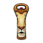 Leo Pixel Print Single Neoprene Wine Tote