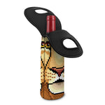 Leo Pixel Print Single Neoprene Wine Tote