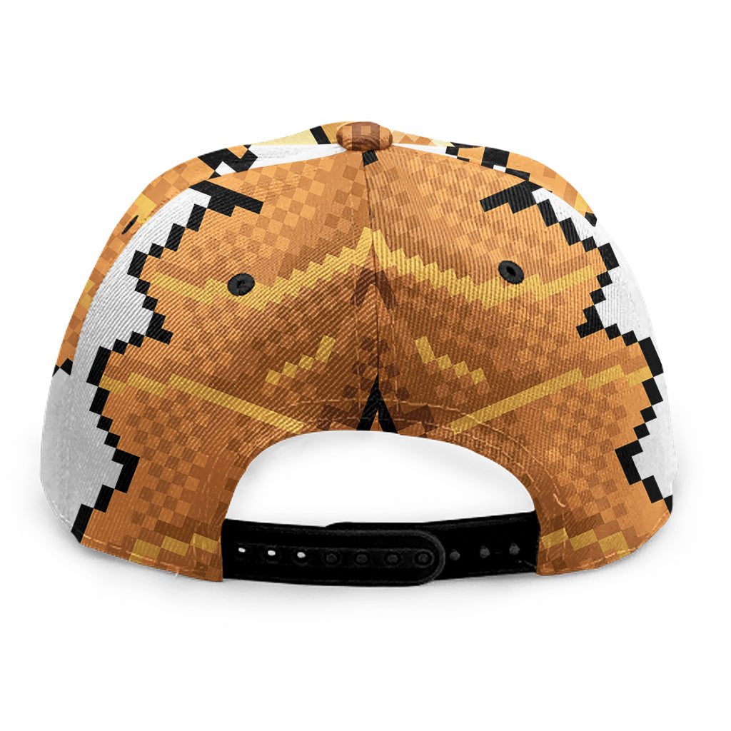 Leo Pixel Print Snapback Cap