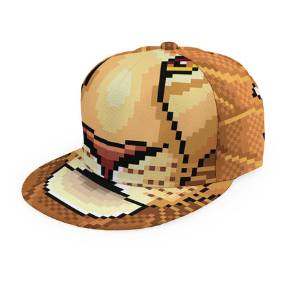 Leo Pixel Print Snapback Cap