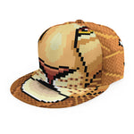 Leo Pixel Print Snapback Cap