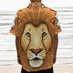 Leo Pixel Print Textured Short Sleeve Shirt