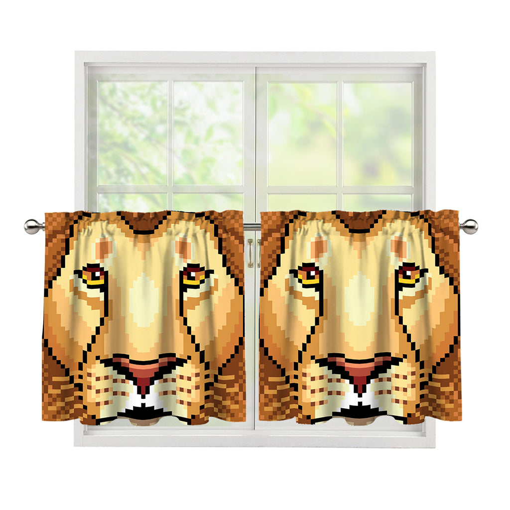 Leo Pixel Print Tier Curtains